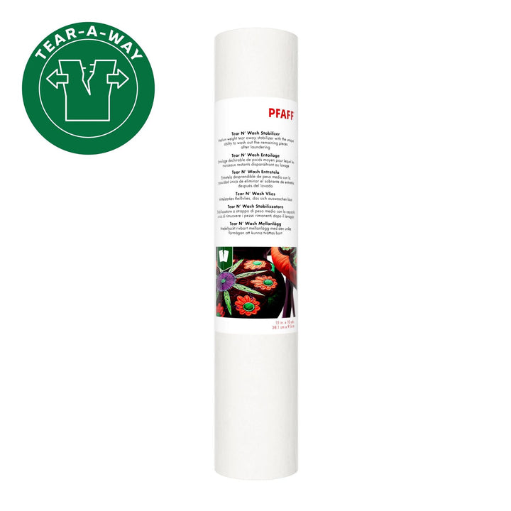PFAFF® Tear N Wash Stabilizer 15 Inches x 10 Yards